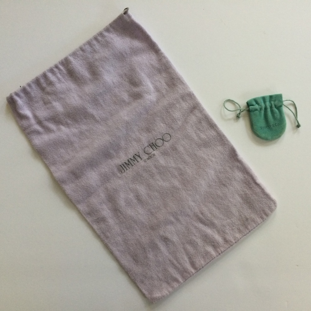 Jimmy Choo Shoe Dust Bag & Tiffany & Co Pouch